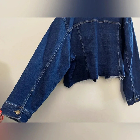 New Ava & Viv crop denim jacket plus-size - Picture 10 of 10